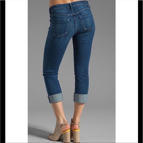 Citizens of Humanity Dani Crop Straight Leg Jean in Dark Wash - Picture 3 of 12